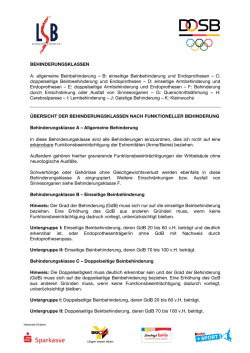 BEHINDERUNGSKLASSEN A