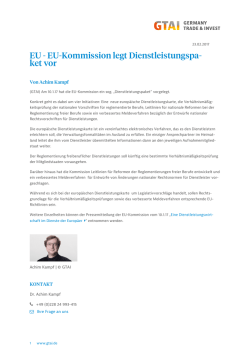 GTAI - Recht Aktuell