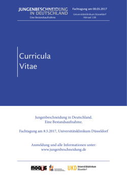 Curricula Vitae - Jungenbeschneidung in Deutschland