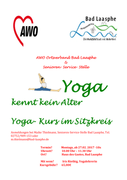 Service- Stelle Yoga kennt kein Alter Yoga