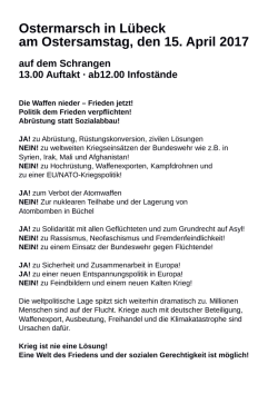 Ostermarsch-Flyer Lübeck - DKP Schleswig