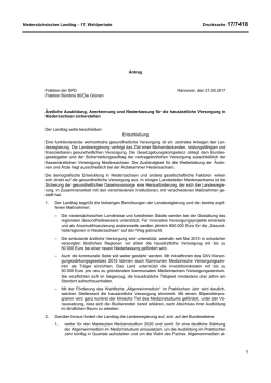 Drucksachen allgemein - Nieders&auml;chsischer Landtag