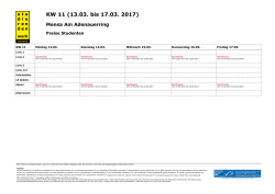 KW 11 (13.03. bis 17.03. 2017)