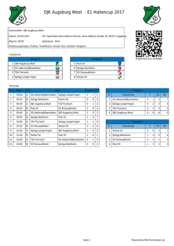 DJK Augsburg West - E1 Hallencup 2017