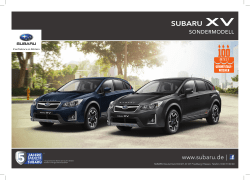 Ausführliche Informationen zum Subaru XV Sondermodell finden
