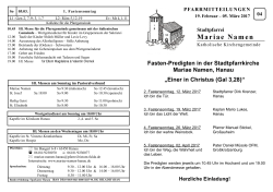 Aktuell 04/2017 - Stadtpfarrei Mariae Namen, Hanau