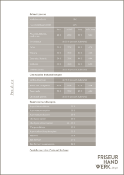 Preisliste