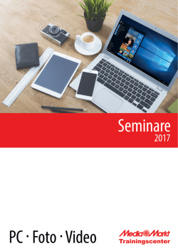 Seminarprogramm 2017 - Media Markt