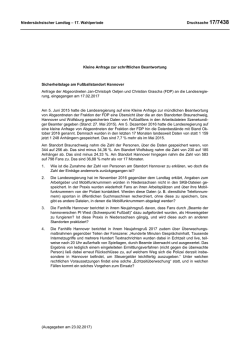 Drs. 17/7438  - Nieders&auml;chsischer Landtag