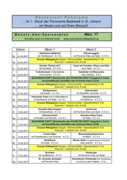 für den März 2017 - Panorama Mittagstisch