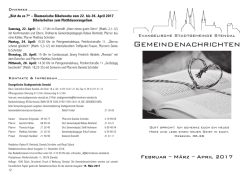 Februar bis April - Evangelische Stadtgemeinde Stendal
