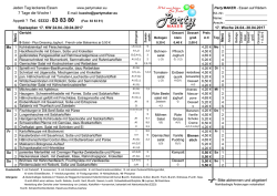 Jeden Tag leckeres Essen 7 Tage die Woche ! Speiseplan 07. KW