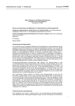 Drucksachen allgemein - Nieders&auml;chsischer Landtag