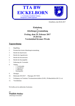Abteilungsversammlung