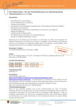 Ihre Masterarbeit &ndash; Von der Themenfindung bis zur