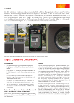 Digital Operations Officer (100%)