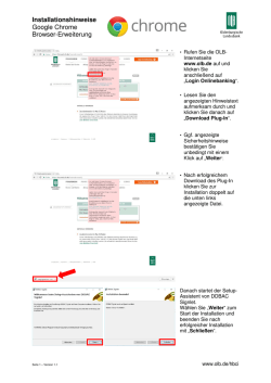 Installations-Hinweise f&uuml;r Google Chrome Nutzer