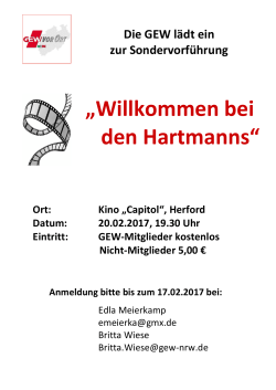 Willkommen bei den Hartmanns - GEW-Herford