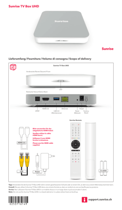 Sunrise TV Box UHD