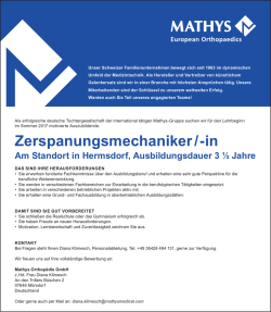 in der Stellenausschreibung