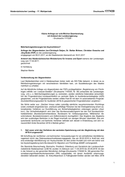 Drucksachen allgemein - Nieders&auml;chsischer Landtag