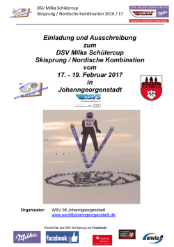 Einladung und Ausschreibung zum DSV Milka Schülercup