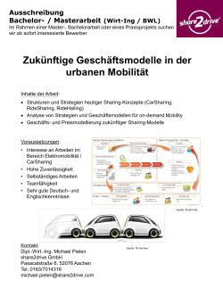 Zukünftige Geschäftsmodelle Mobilität