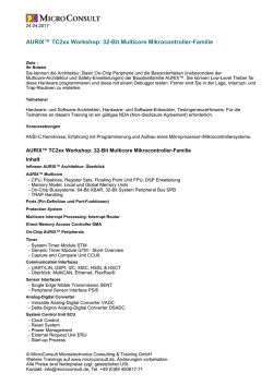 AURIX™ TC2xx Workshop: 32-Bit Multicore