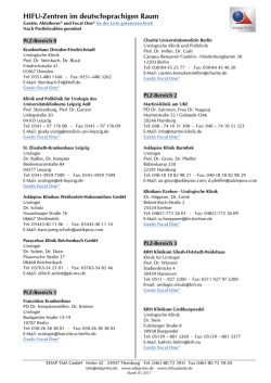 HIFU-Kliniken in Deutschland