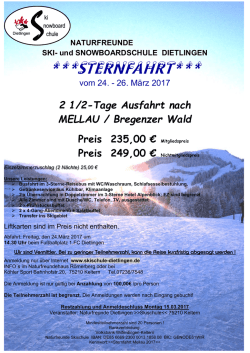 Ausschreibung>> Skiausfahrt / Sternfahrt MELLAU