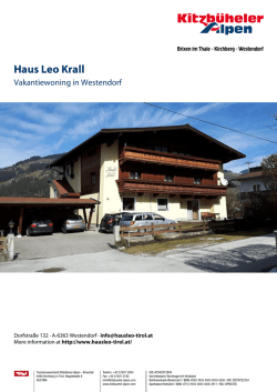 Haus Leo Krall in Westendorf