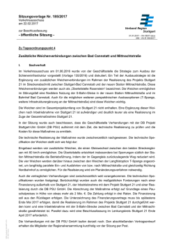 Sitzungsvorlage Nr. 185/2017 - öffentliche Sitzung