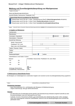 Meldung und Zuverl&auml;ssigkeits&uuml;berpr&uuml;fung von Wachpersonen
