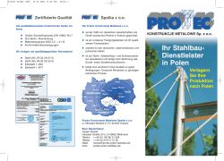 Protec Folder 2005 - Protec Stahlbau in Polen