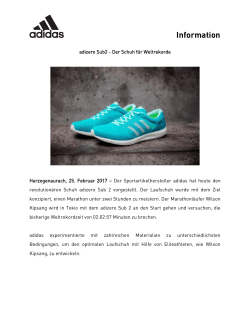 adizero Sub2 - Der Schuh für Weltrekorde