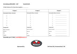 Anmeldung Gruppen Midland Cup 2017