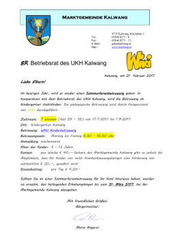Information - Marktgemeinde Kalwang