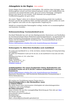 Jobangebote in der Region