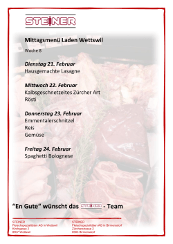 Wettswil - STEINER Fleischspezialitäten AG