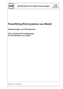 Pressfitting-Rohrsysteme aus Metall