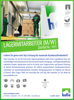 lagermitarbeiter (m/w) - hollu Systemhygiene GmbH