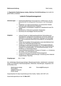 ein/e Leiter/in Fuhrparkmanagement