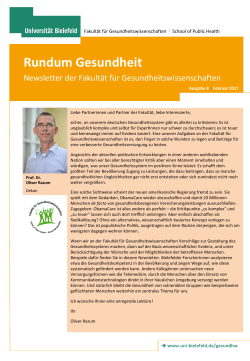 Rundum Gesundheit - Universität Bielefeld