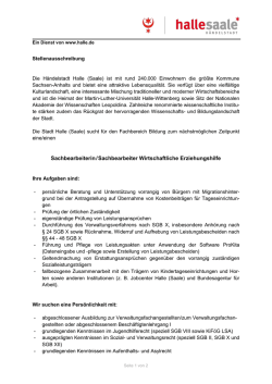 Sachbearbeiter Wirtschaftliche Erziehungshilfe