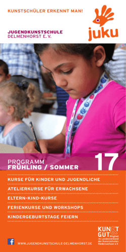 Das Programmheft zum - Jugendkunstschule Delmenhorst