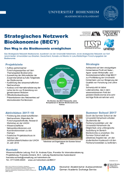 Strategisches Netzwerk Bioökonomie (BECY)