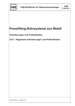 Pressfitting-Rohrsysteme aus Metall