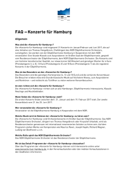 FAQ --- Konzerte für Hamburg