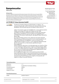 AUTFORCE Vision Systems GmbH Merkzettel