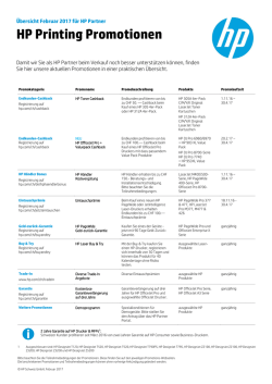 HP Printing Promotionen